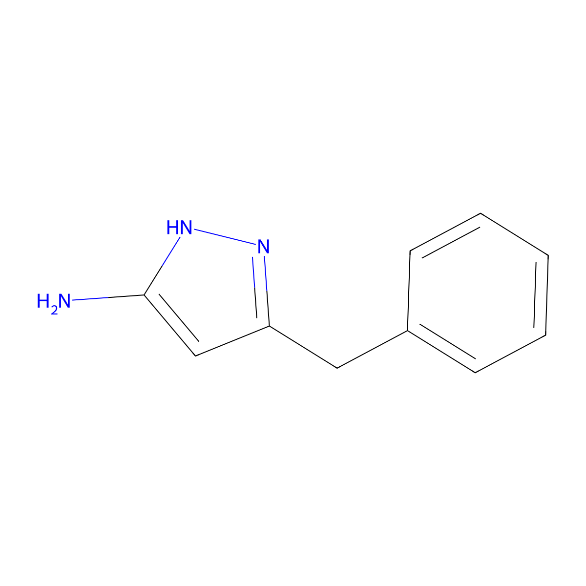 5-benzyl-1H-pyrazol-3-amine molecular structure, CAS 150712-24-6