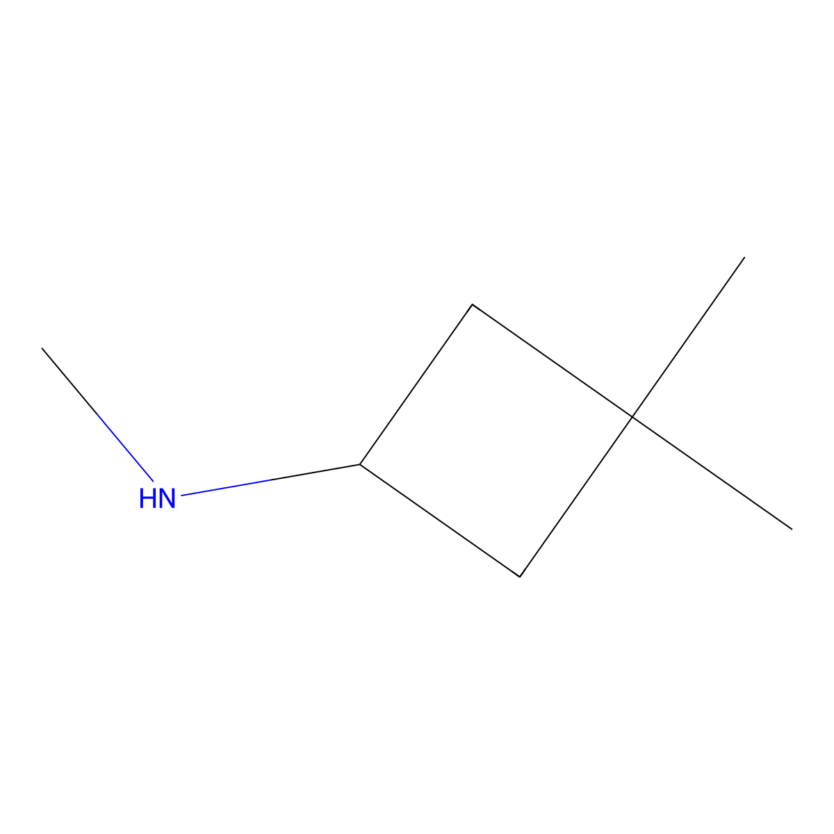 N,3,3-trimethylcyclobutan-1-amine molecular structure, CAS 1507126-29-5