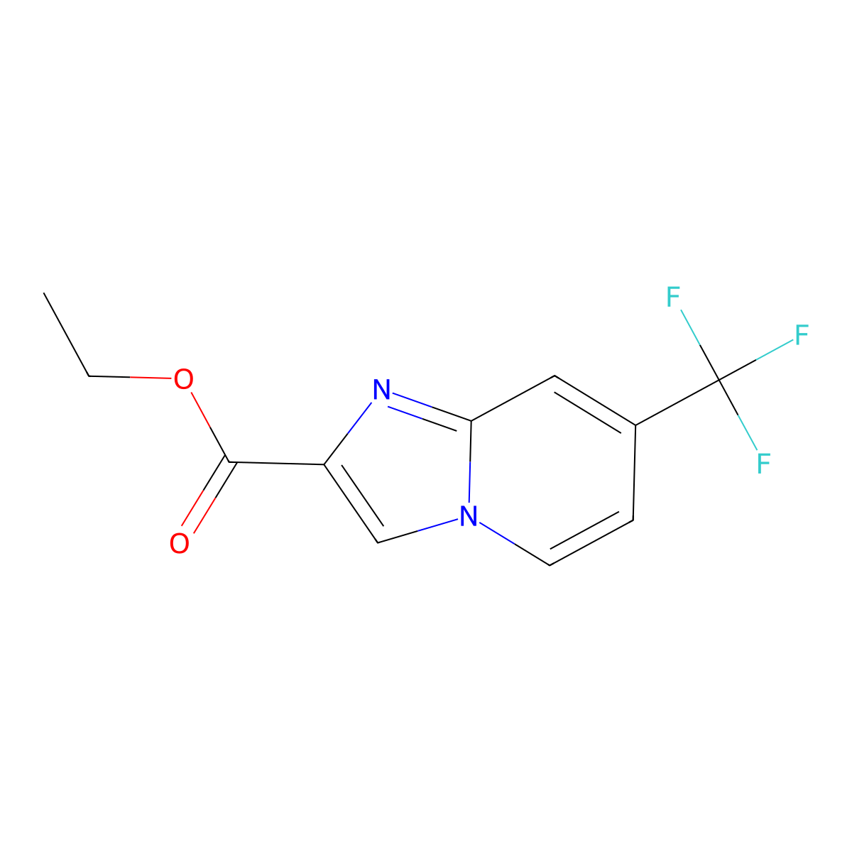 Ethyl 7-(trifluoromethyl)imidazo[1,2-a]pyridine-2-carboxylate molecular structure, CAS 1507136-09-5