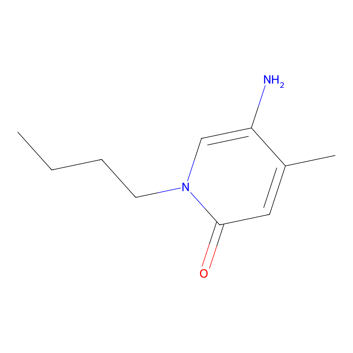 5-Amino-1-butyl-4-methyl-1,2-dihydropyridin-2-one molecular structure, CAS 1507136-85-7