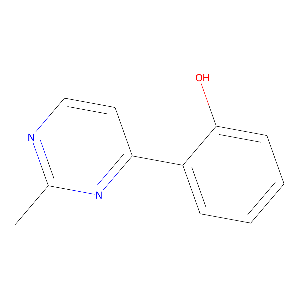 2-(2-Methylpyrimidin-4-yl)phenol molecular structure, CAS 1507149-63-4