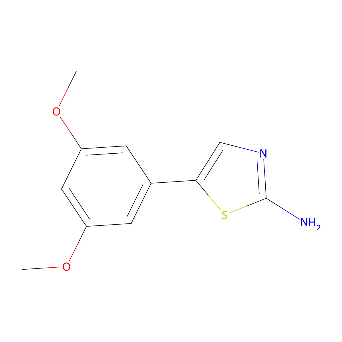 5-(3,5-Dimethoxyphenyl)thiazol-2-amine molecular structure, CAS 1507154-35-9