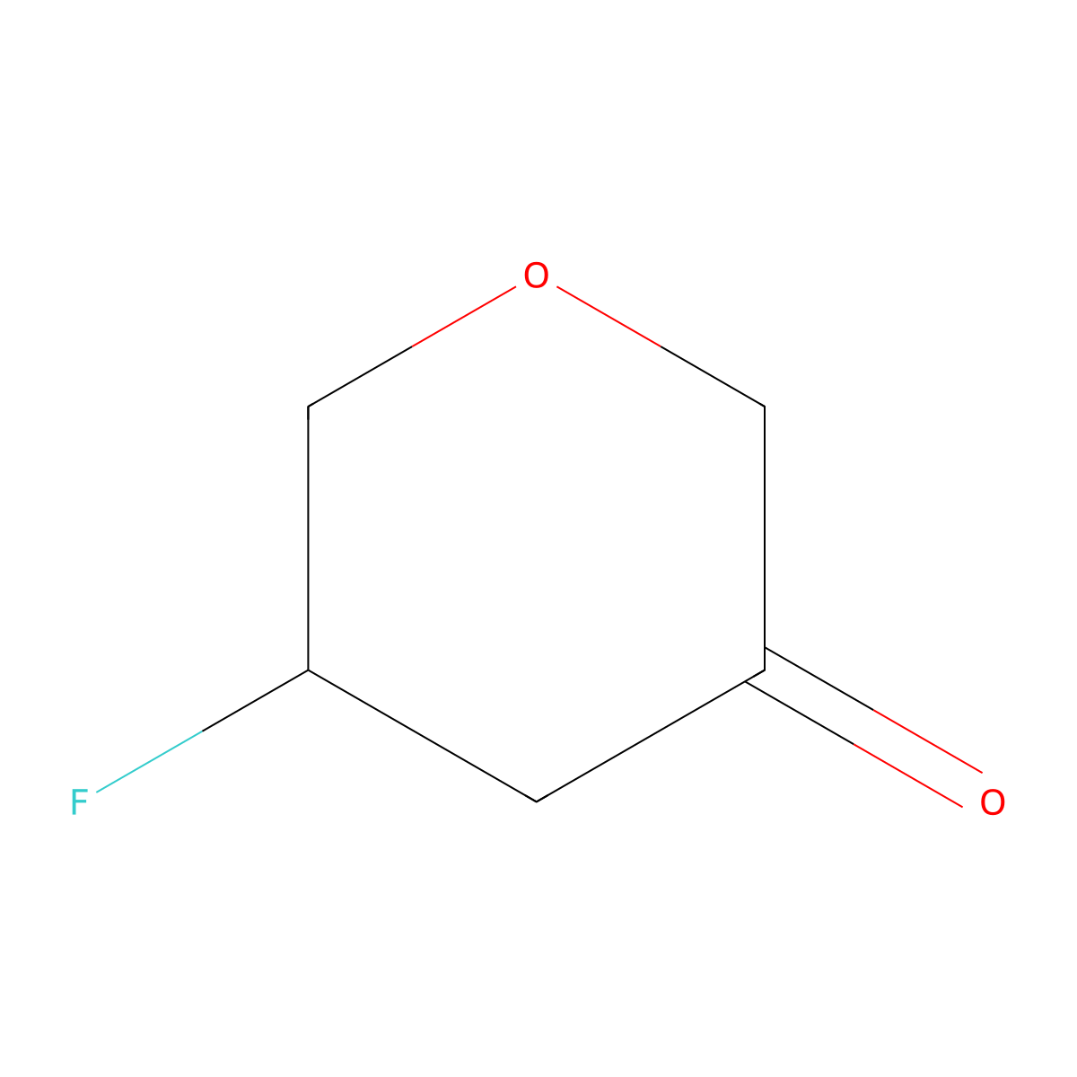 5-Fluorooxan-3-one molecular structure, CAS 1507158-67-9