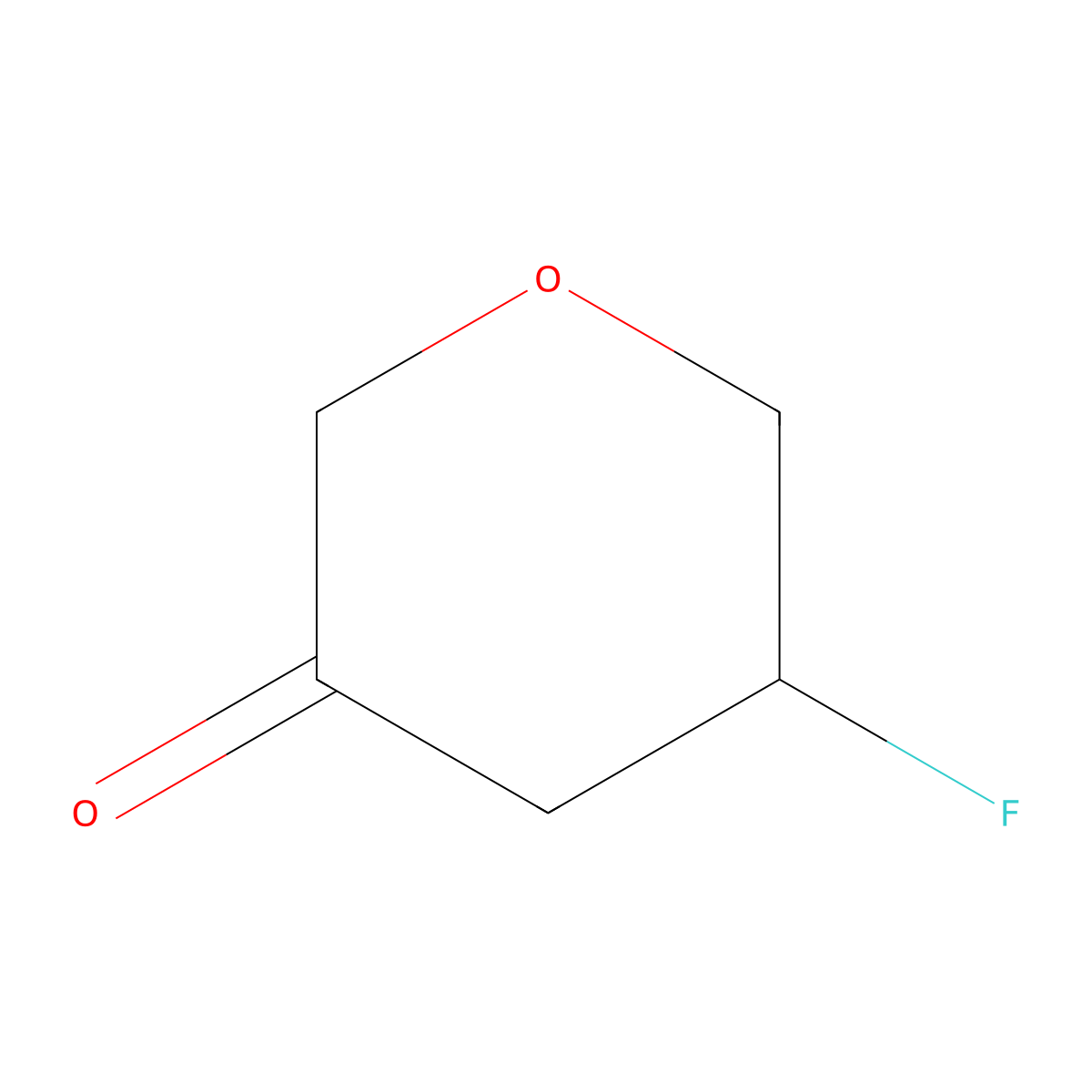 5-Fluorooxan-3-one molecular structure, CAS 1507158-67-9