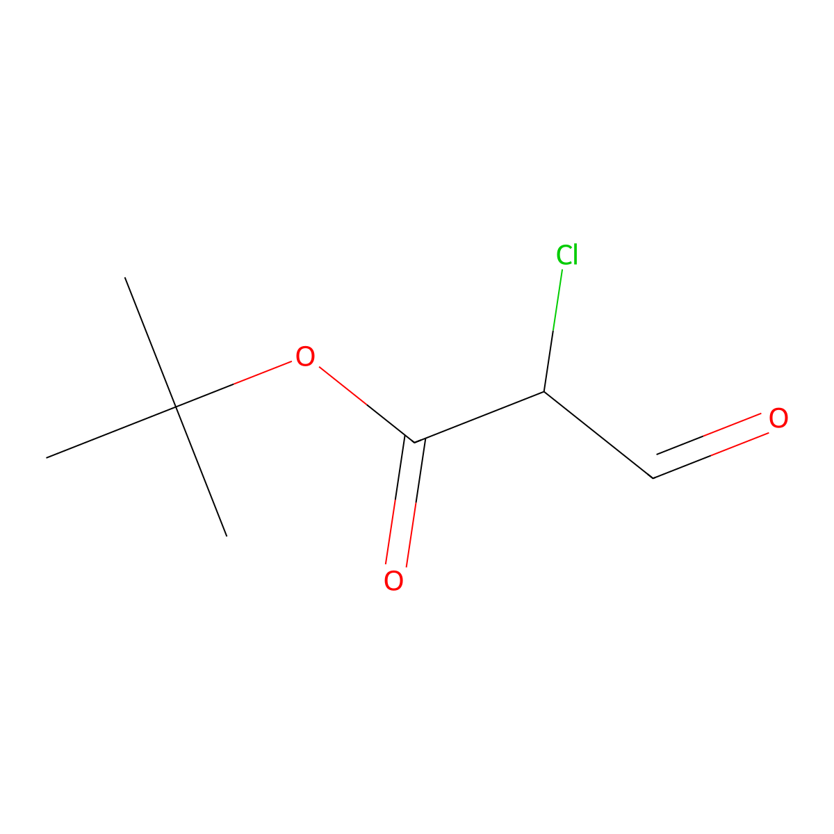 Tert-butyl 2-chloro-3-oxopropanoate molecular structure, CAS 150716-10-2