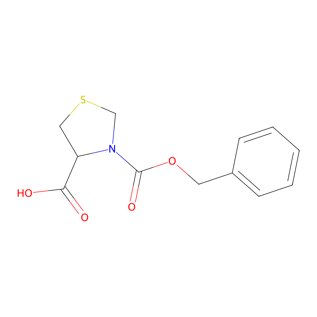 3-[(Benzyloxy)carbonyl]-1,3-thiazolidine-4-carboxylic acid molecular structure, CAS 150716-18-0