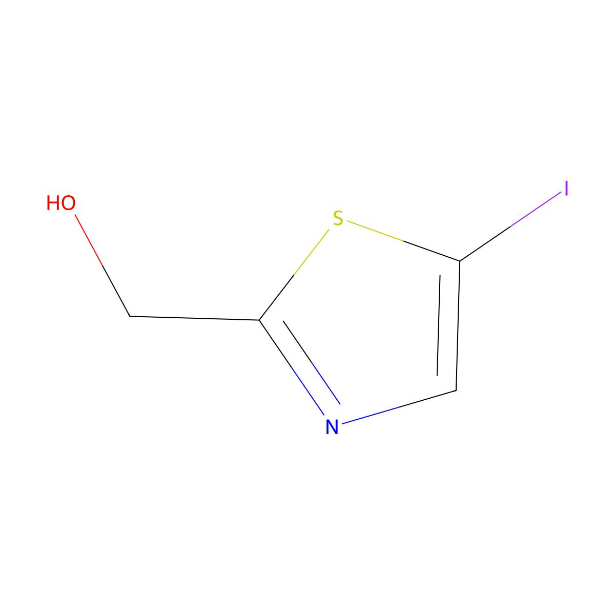 (5-Iodo-1,3-thiazol-2-yl)methanol molecular structure, CAS 1507160-88-4