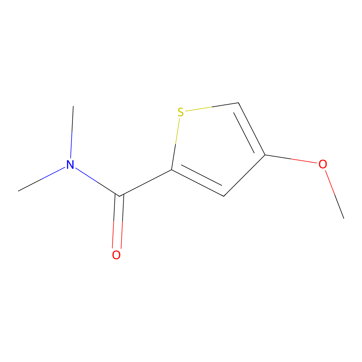4-methoxy-N,N-dimethylthiophene-2-carboxamide molecular structure, CAS 1507166-83-7