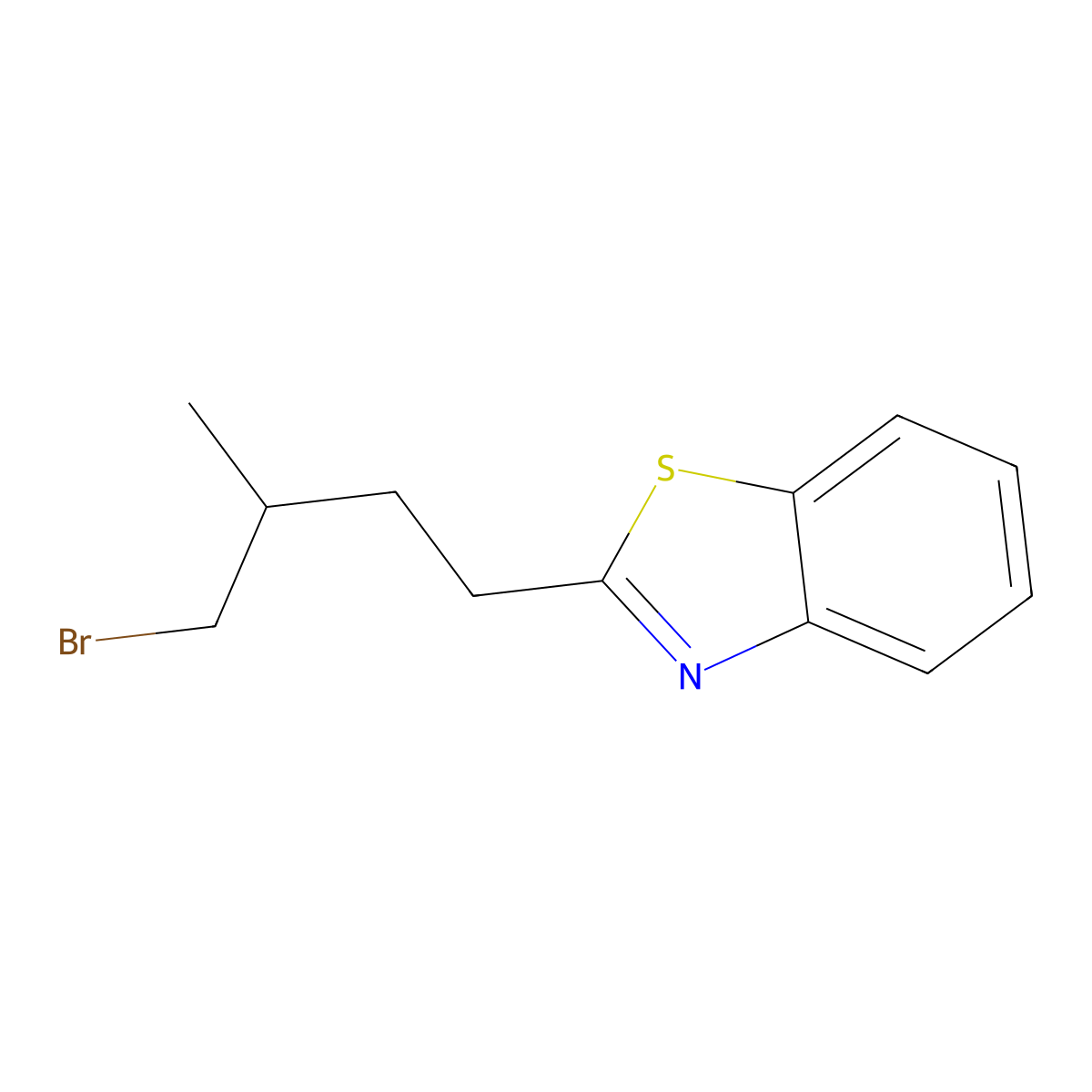 2-(4-Bromo-3-methylbutyl)benzo[d]thiazole molecular structure, CAS 1507168-37-7