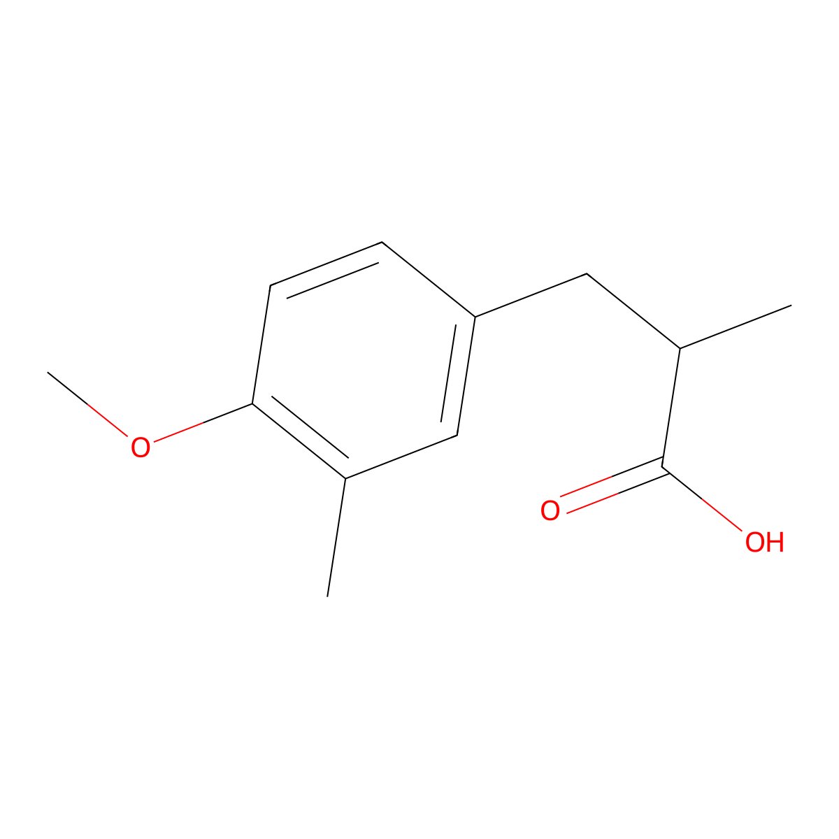 3-(4-Methoxy-3-methylphenyl)-2-methylpropanoic acid molecular structure, CAS 1507176-56-8