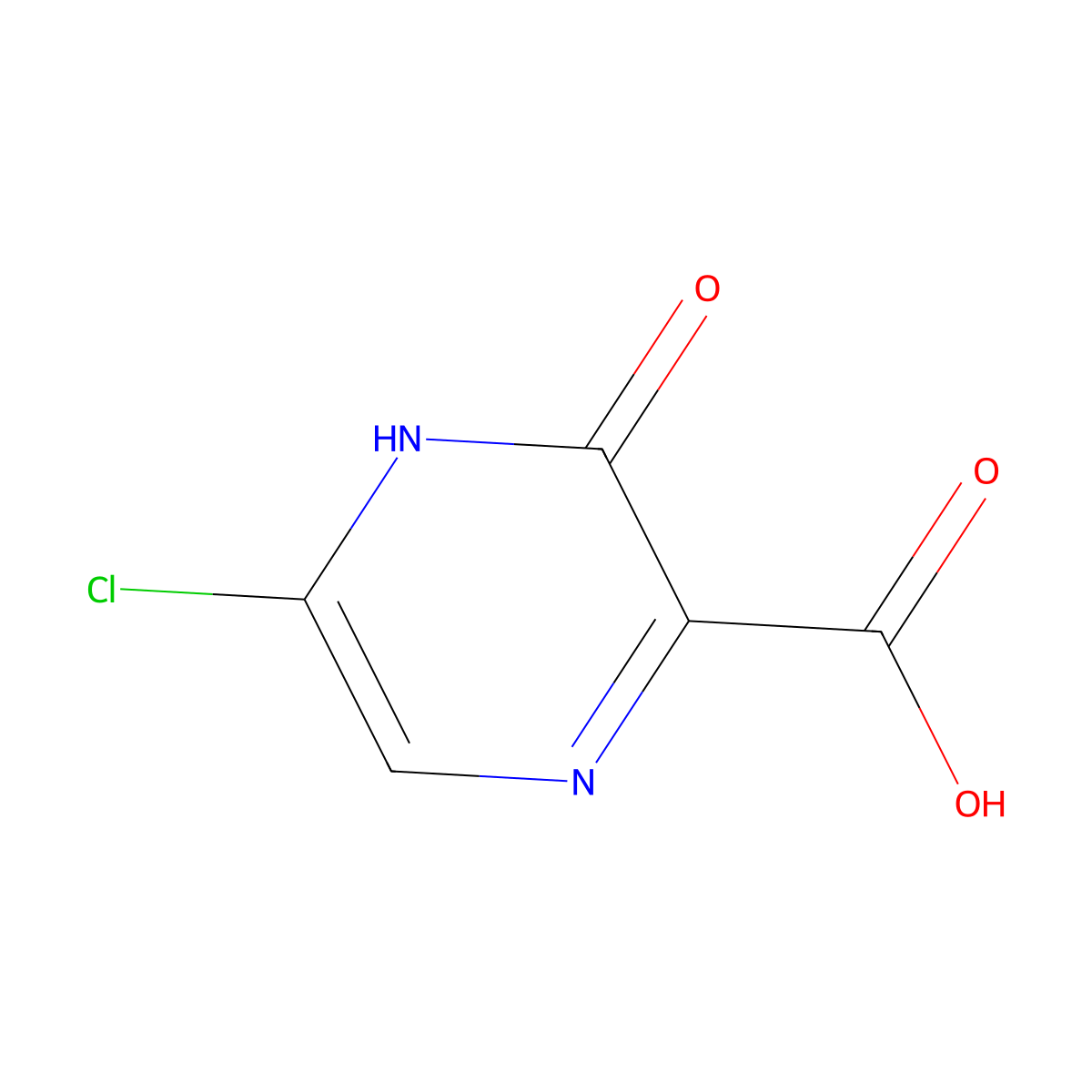 5-chloro-3,4-dihydro-3-oxo-2-Pyrazinecarboxylic acid molecular structure, CAS 150718-29-9