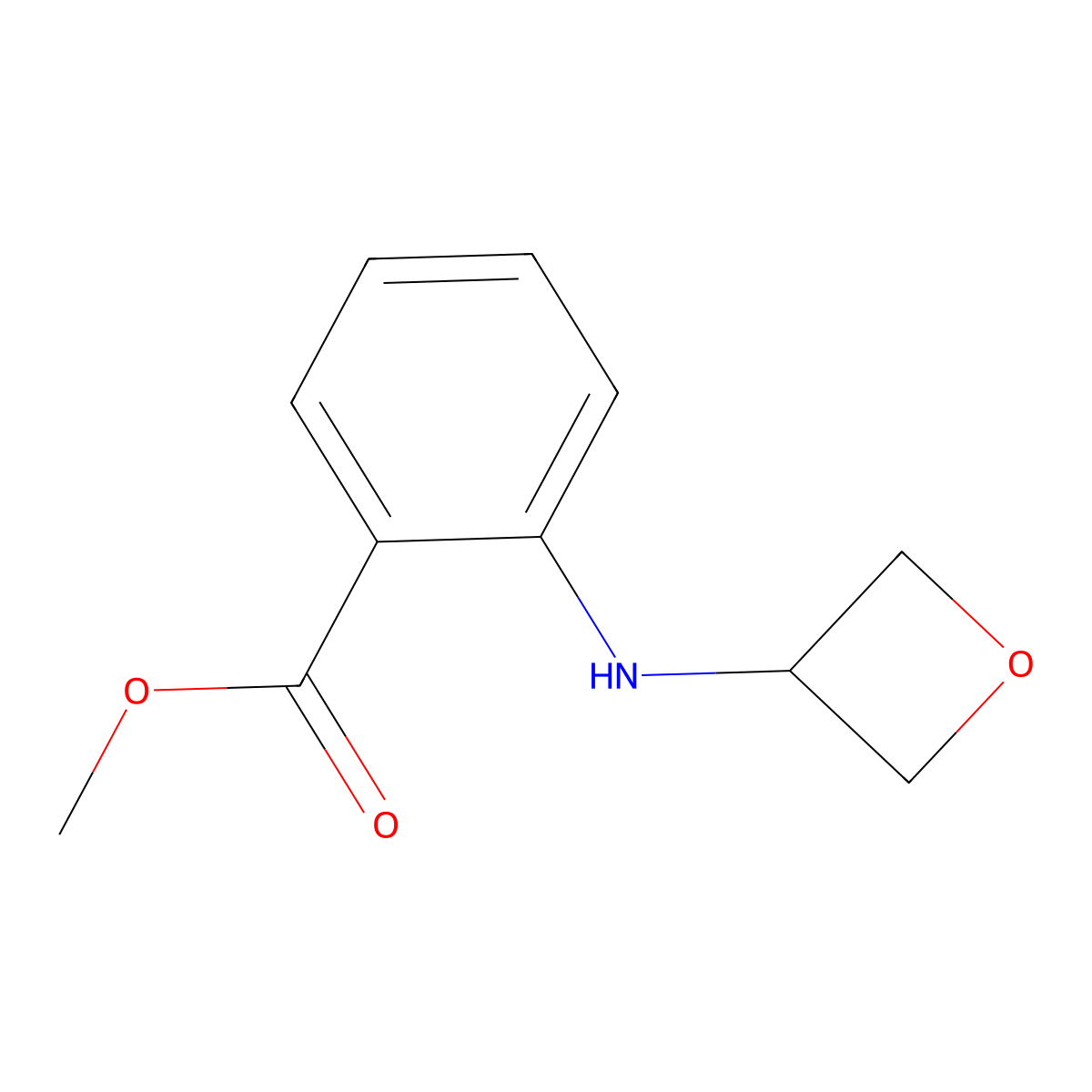 Methyl 2-[(oxetan-3-yl)amino]benzoate molecular structure, CAS 1507187-95-2