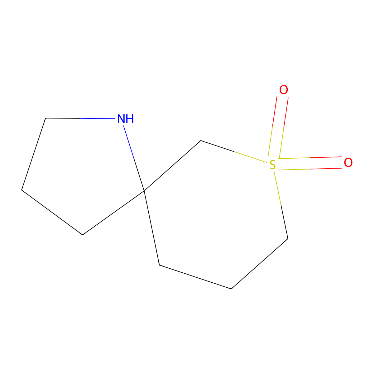 7lambda6-Thia-1-azaspiro[4.5]decane-7,7-dione molecular structure, CAS 1507190-71-7