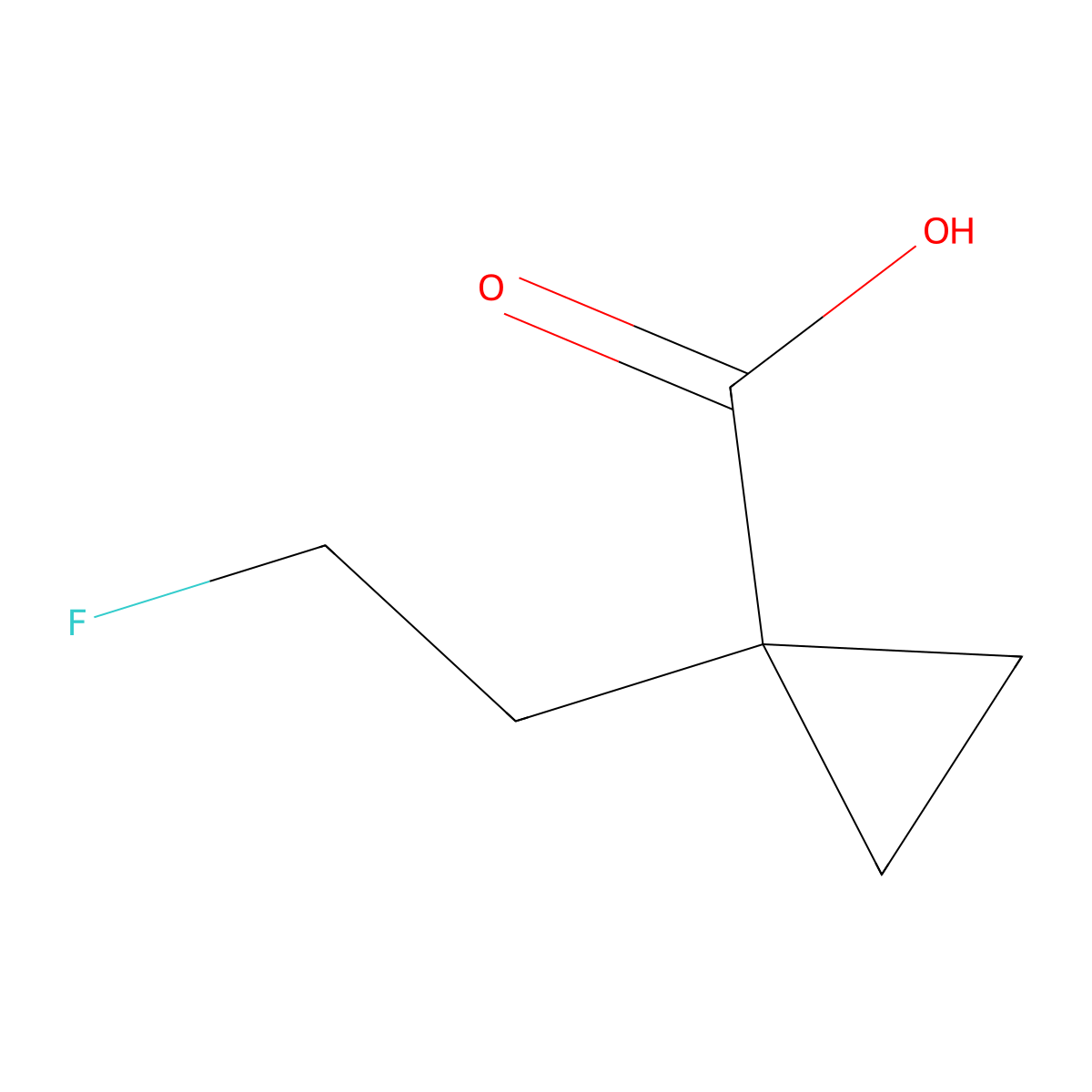 1-(2-Fluoroethyl)cyclopropane-1-carboxylic acid molecular structure, CAS 1507196-28-2