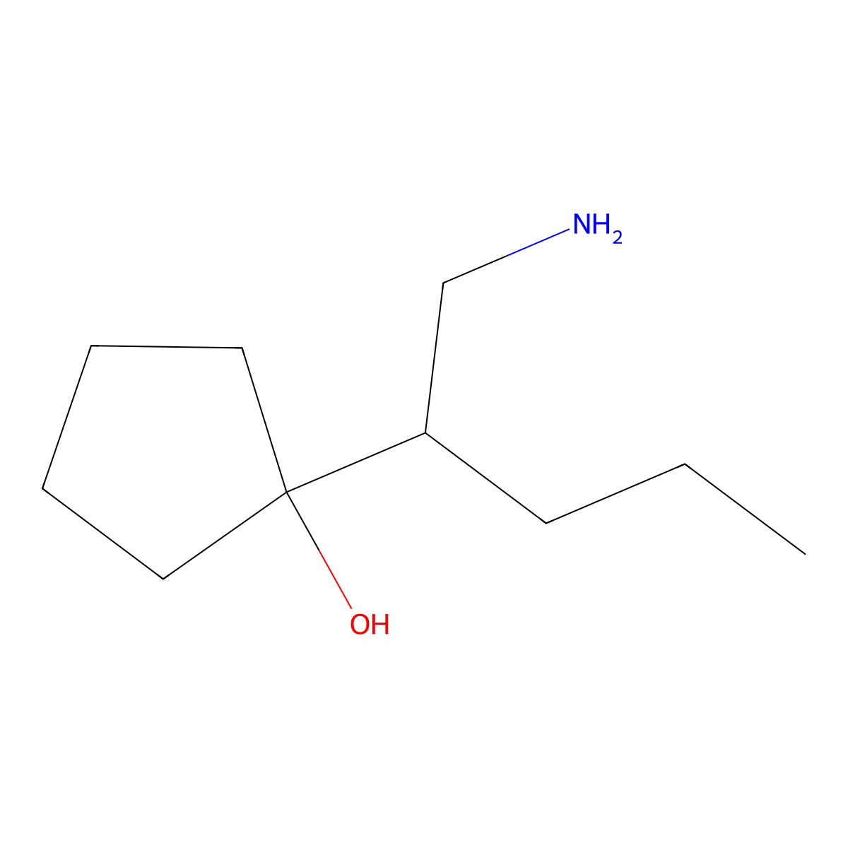 1-(1-Aminopentan-2-yl)cyclopentan-1-ol molecular structure, CAS 1507197-28-5
