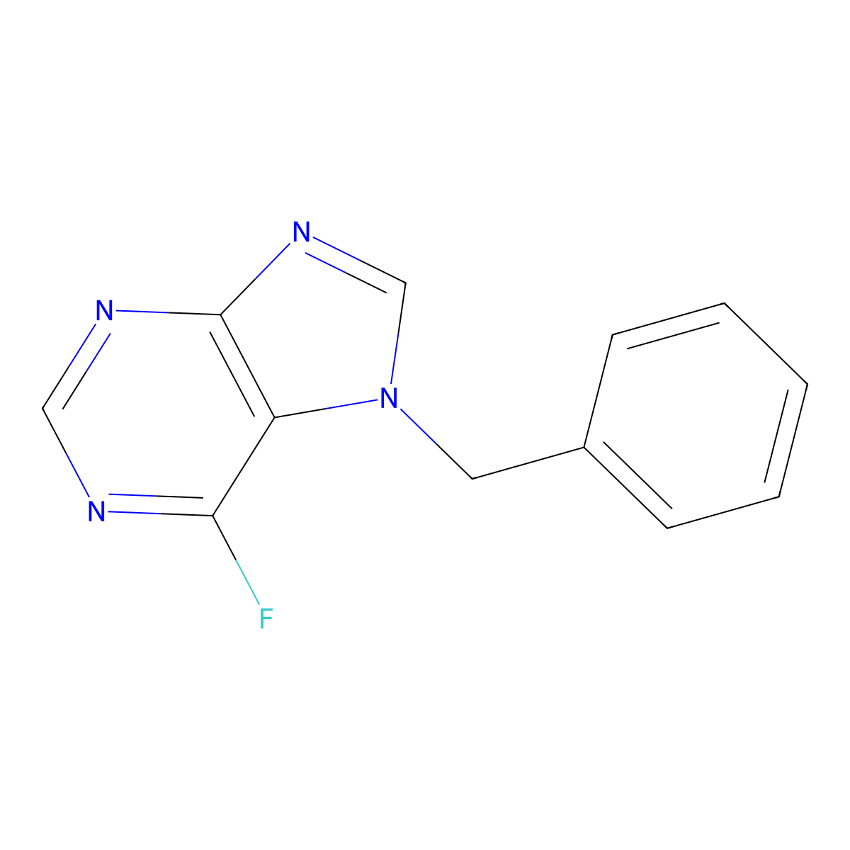 7-Benzyl-6-fluoro-7H-purine molecular structure, CAS 150721-87-2