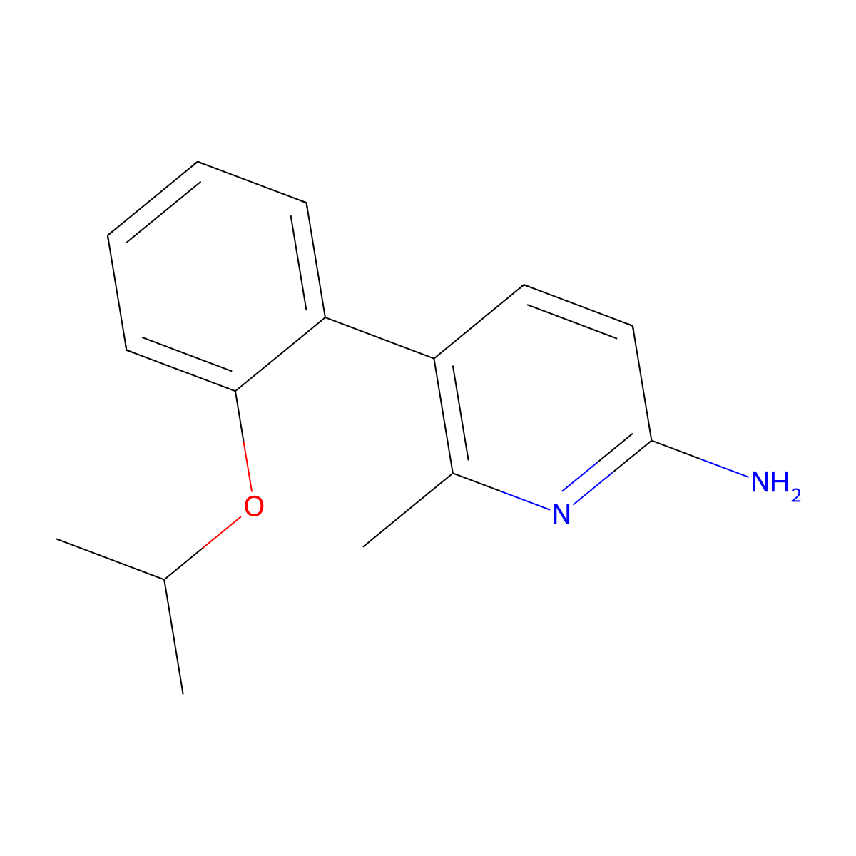 5-(2-Isopropoxyphenyl)-6-methylpyridin-2-amine molecular structure, CAS 1507214-37-0