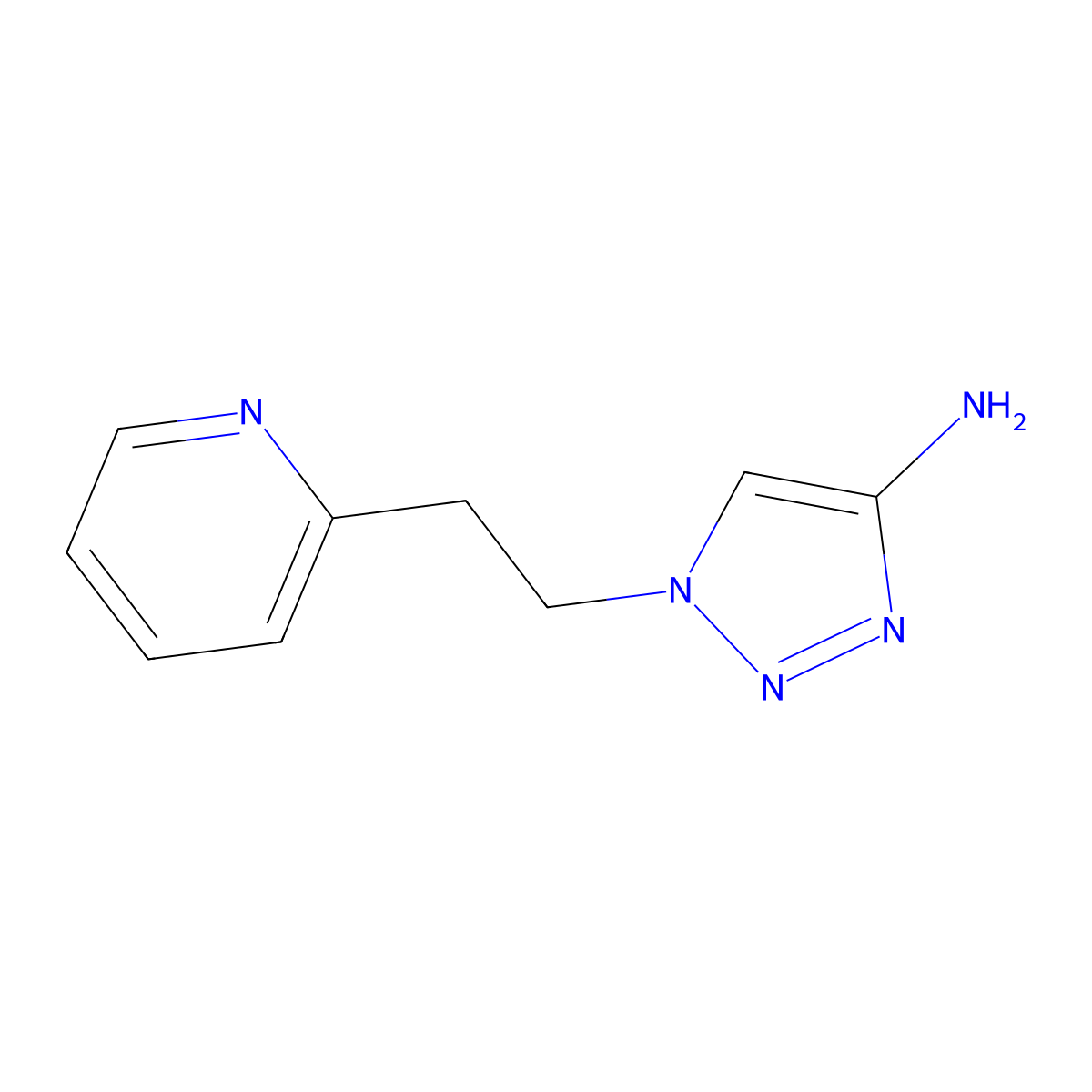 1-[2-(pyridin-2-yl)ethyl]-1H-1,2,3-triazol-4-amine molecular structure, CAS 1507226-49-4