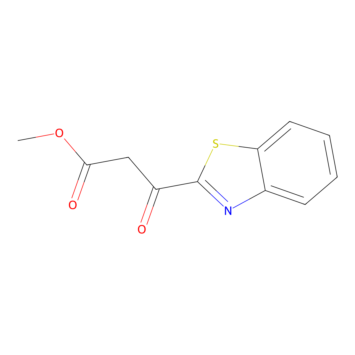 Methyl 3-(benzo[d]thiazol-2-yl)-3-oxopropanoate molecular structure, CAS 1507228-21-8