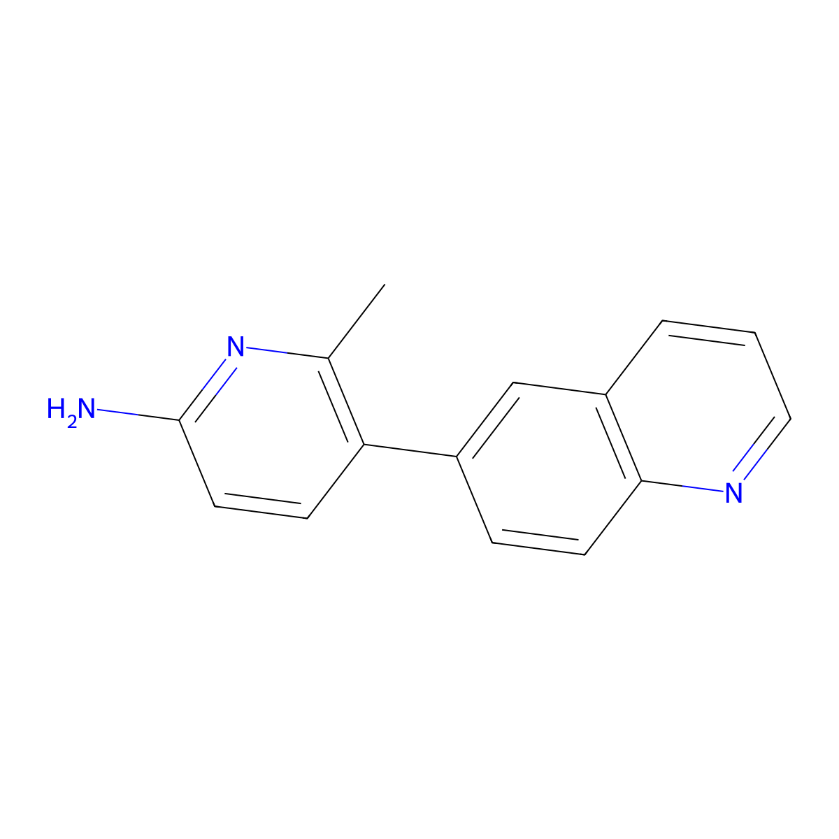 6-Methyl-5-(6-quinolinyl)-2-pyridinamine molecular structure, CAS 1507228-57-0