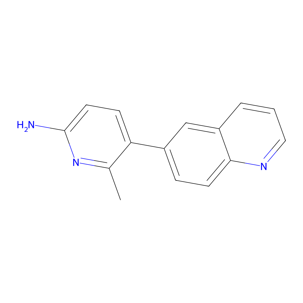 6-Methyl-5-(6-quinolinyl)-2-pyridinamine molecular structure, CAS 1507228-57-0