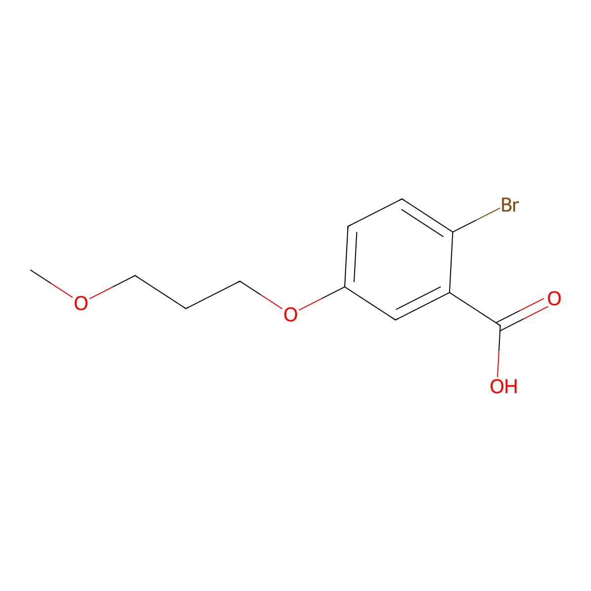 2-Bromo-5-(3-methoxypropoxy)benzoic acid molecular structure, CAS 1507233-61-5