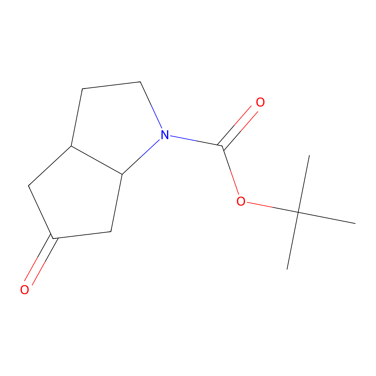 Tert-butyl 5-oxo-octahydrocyclopenta[b]pyrrole-1-carboxylate molecular structure, CAS 1507246-53-8