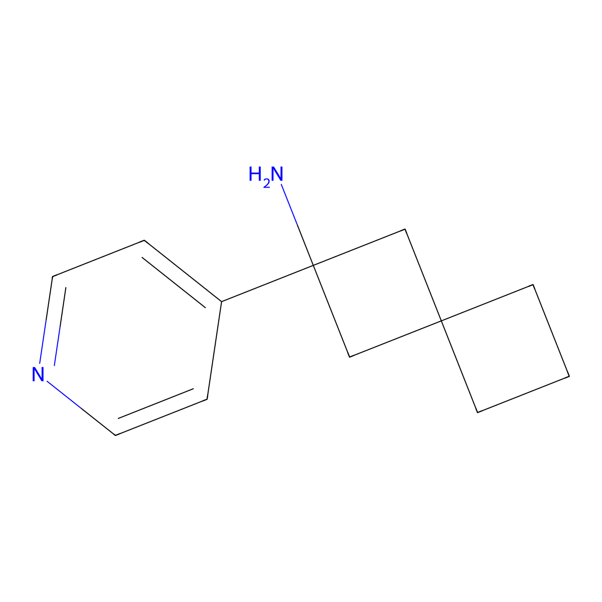 2-(Pyridin-4-YL)spiro[3.3]heptan-2-amine molecular structure, CAS 1507250-42-1