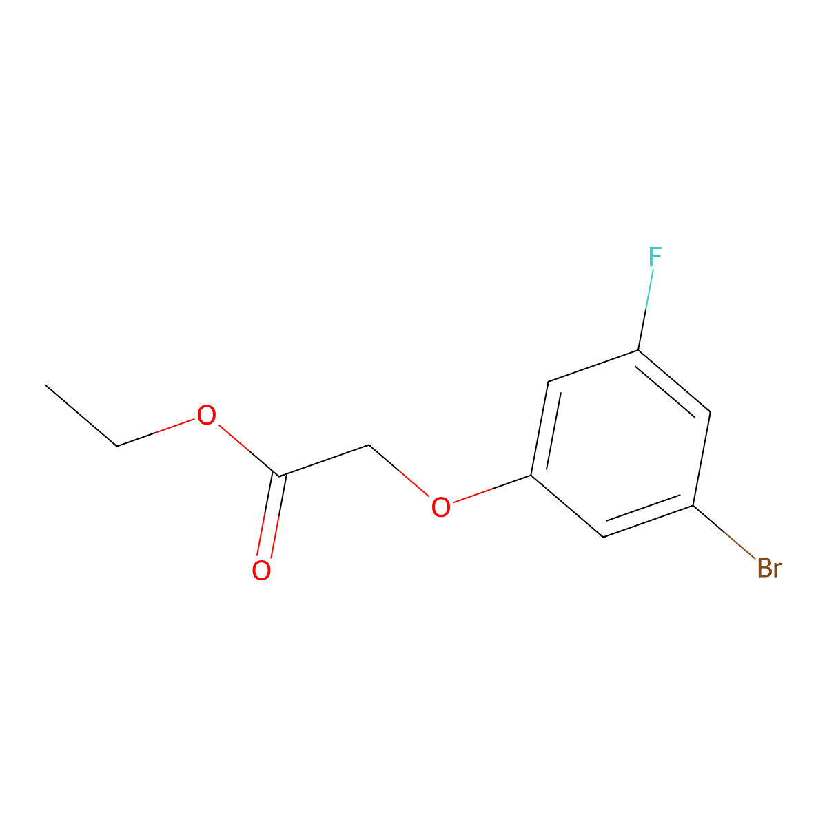 Ethyl 2-(3-bromo-5-fluorophenoxy)acetate molecular structure, CAS 1507270-73-6