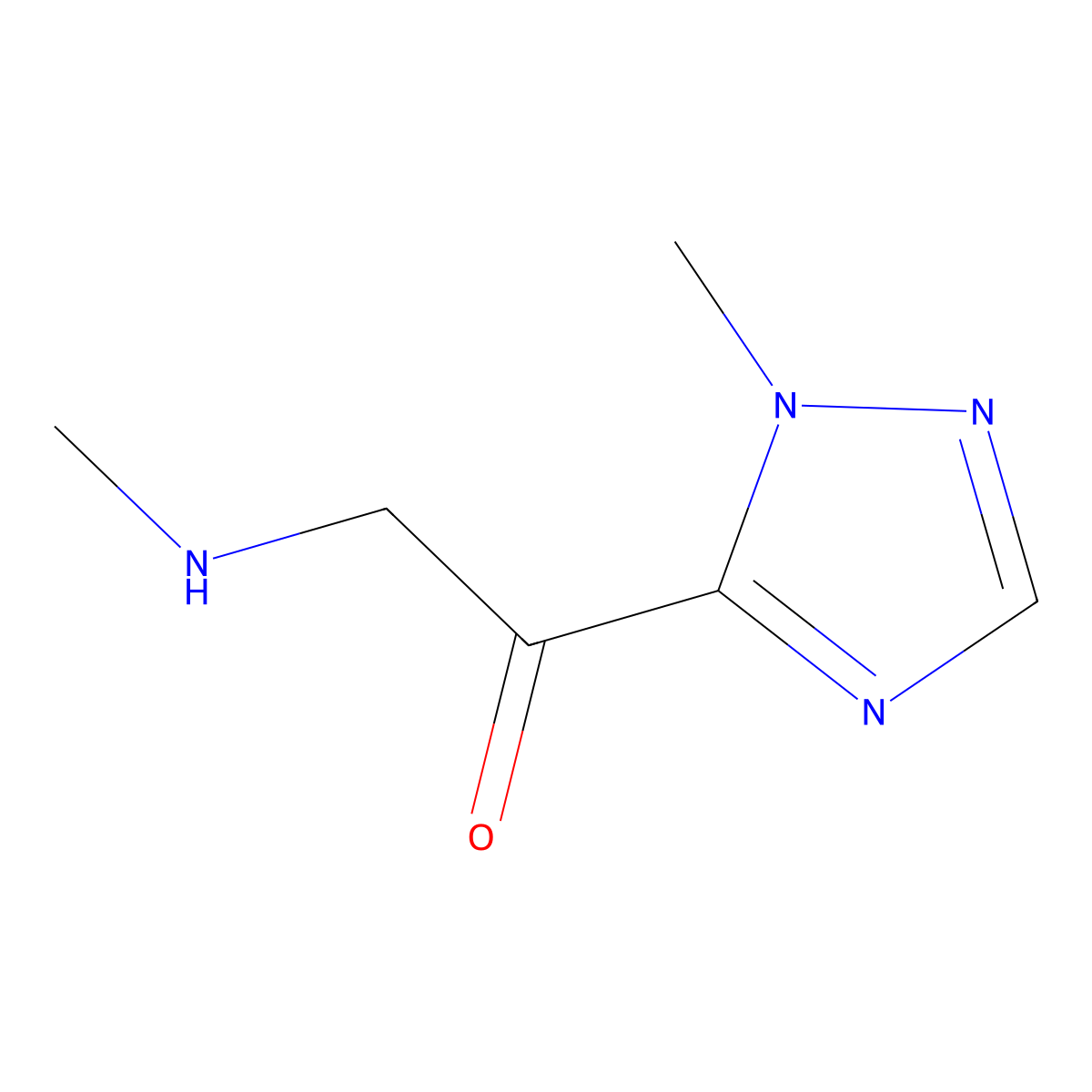 1-(1-Methyl-1H-1,2,4-triazol-5-yl)-2-(methylamino)ethan-1-one molecular structure, CAS 1507285-17-7