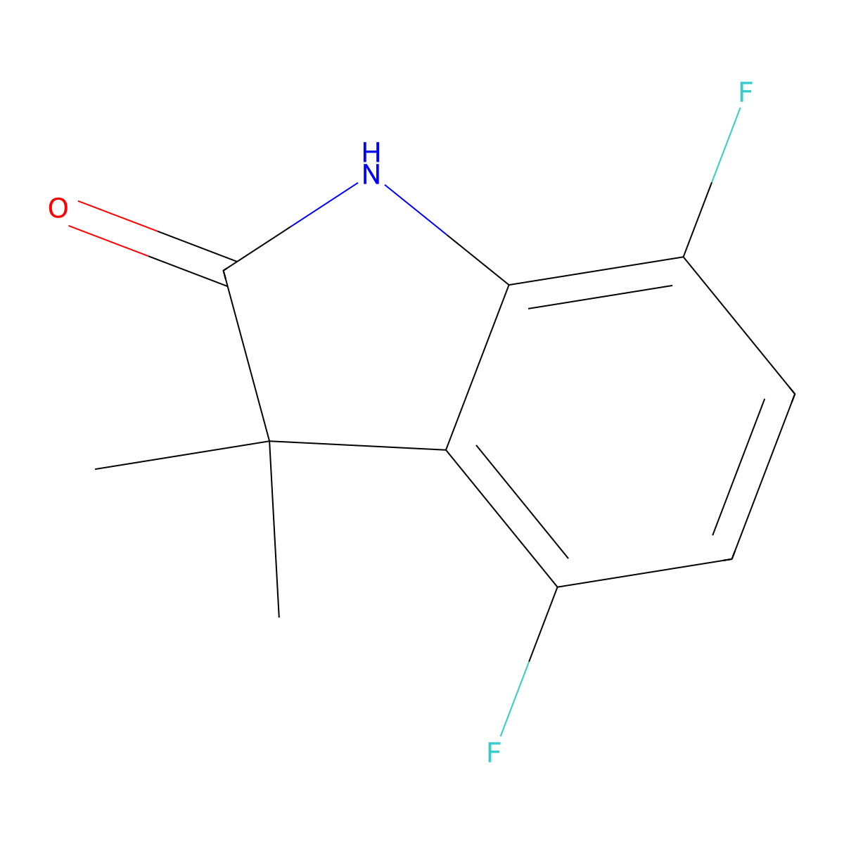 4,7-difluoro-3,3-dimethyl-2,3-dihydro-1H-indol-2-one molecular structure, CAS 1507286-71-6