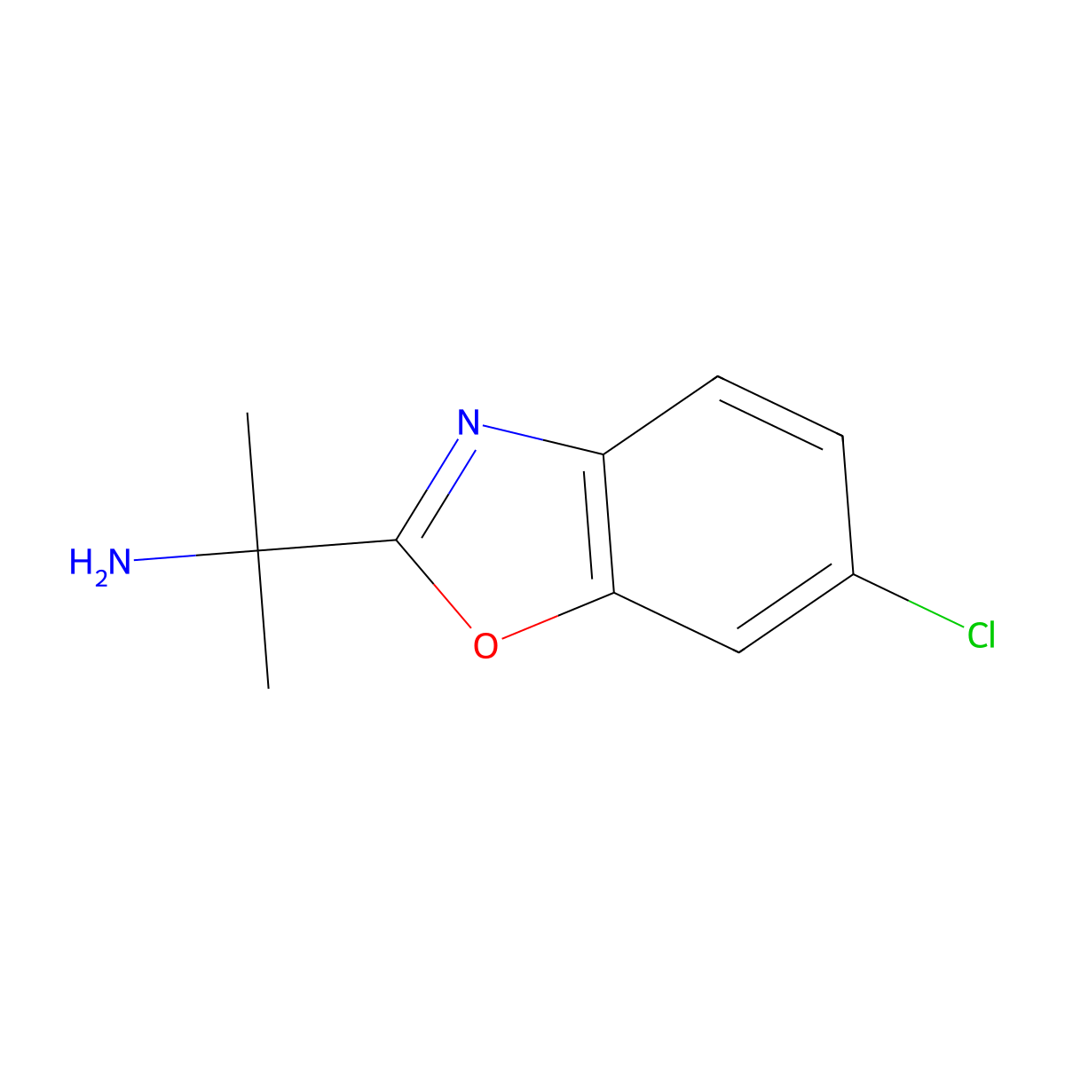 2-(6-Chloro-1,3-benzoxazol-2-yl)propan-2-amine molecular structure, CAS 1507287-13-9