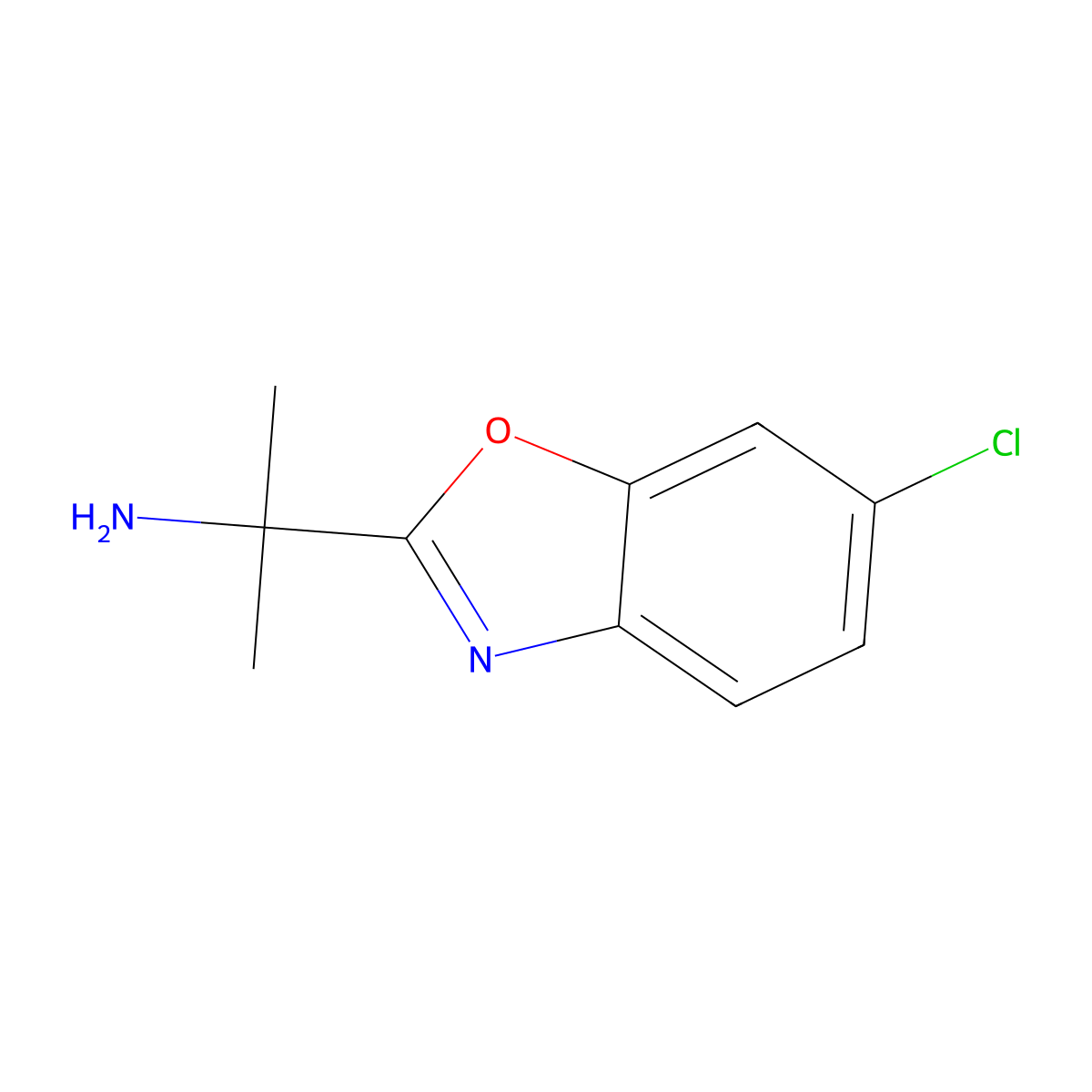 2-(6-Chloro-1,3-benzoxazol-2-yl)propan-2-amine molecular structure, CAS 1507287-13-9