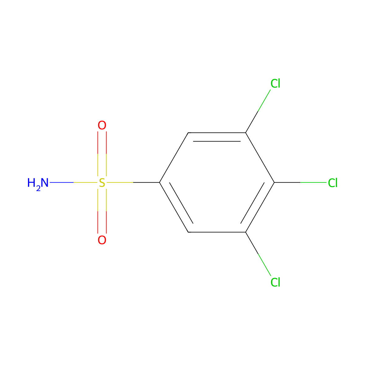 3,4,5-Trichlorobenzenesulfonamide molecular structure, CAS 150729-70-7