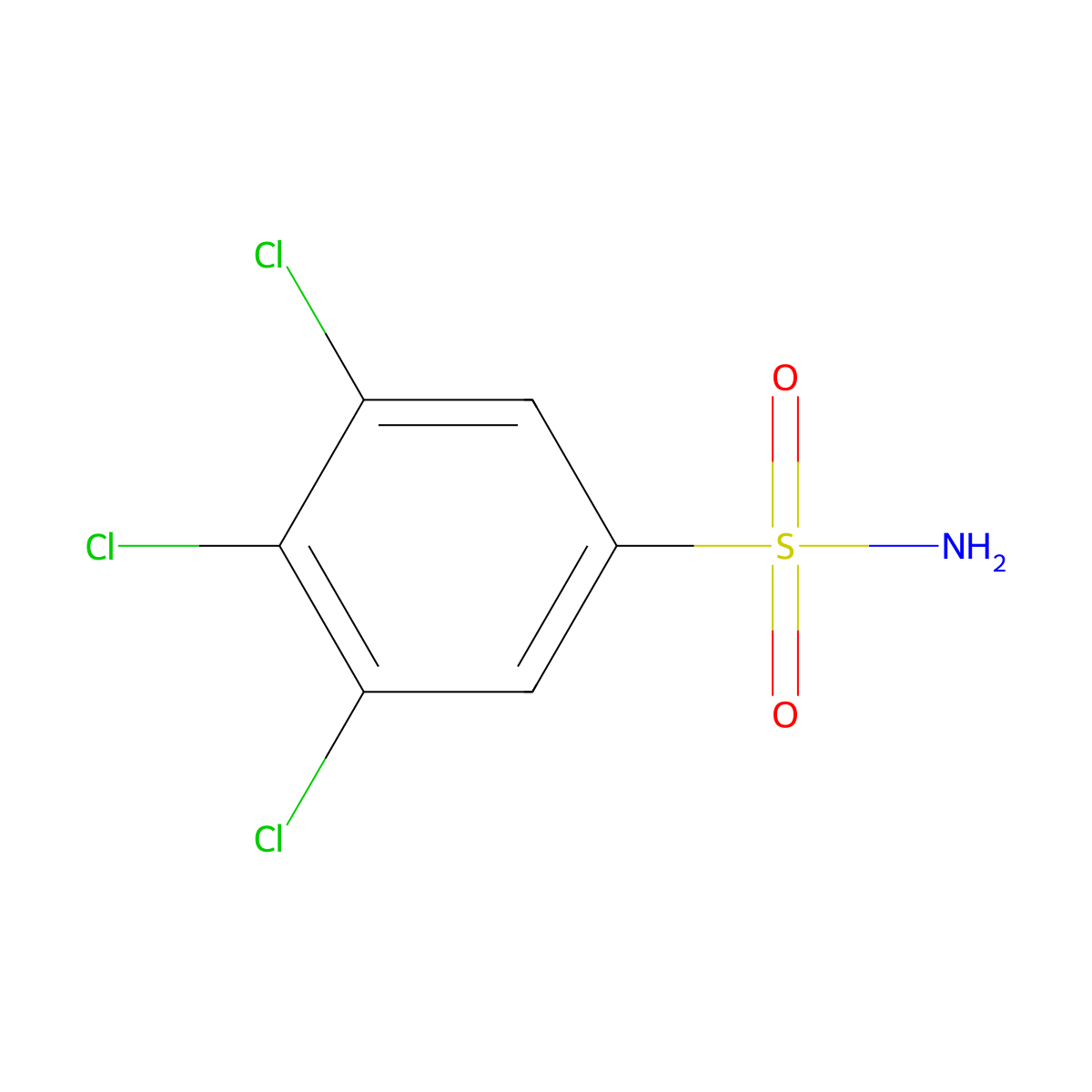 3,4,5-Trichlorobenzenesulfonamide molecular structure, CAS 150729-70-7