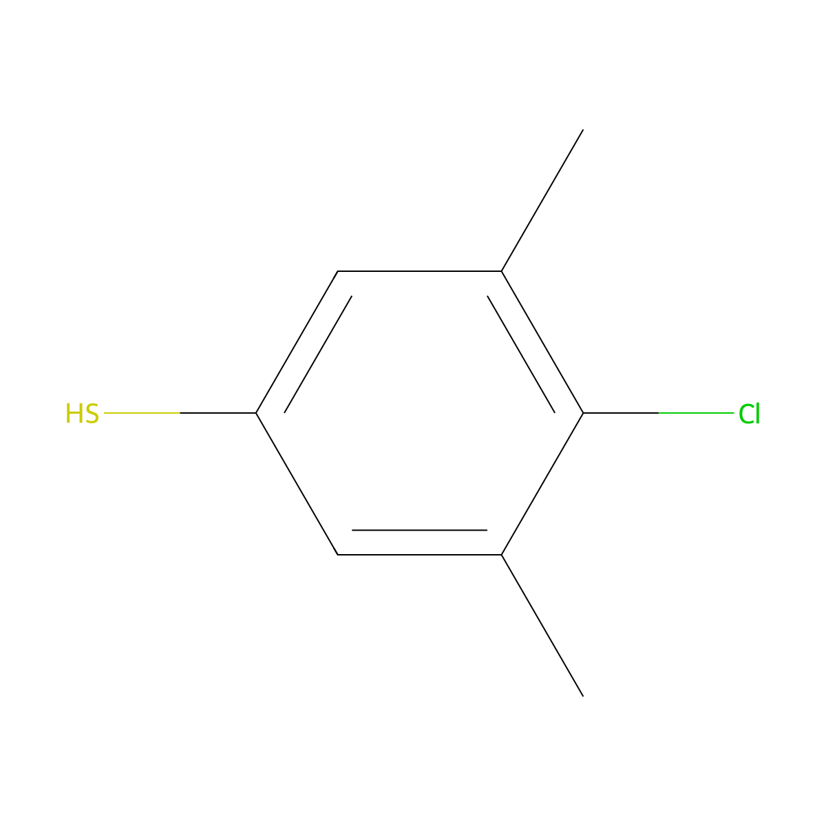 4-Chloro-3,5-dimethylthiophenol molecular structure, CAS 150729-72-9