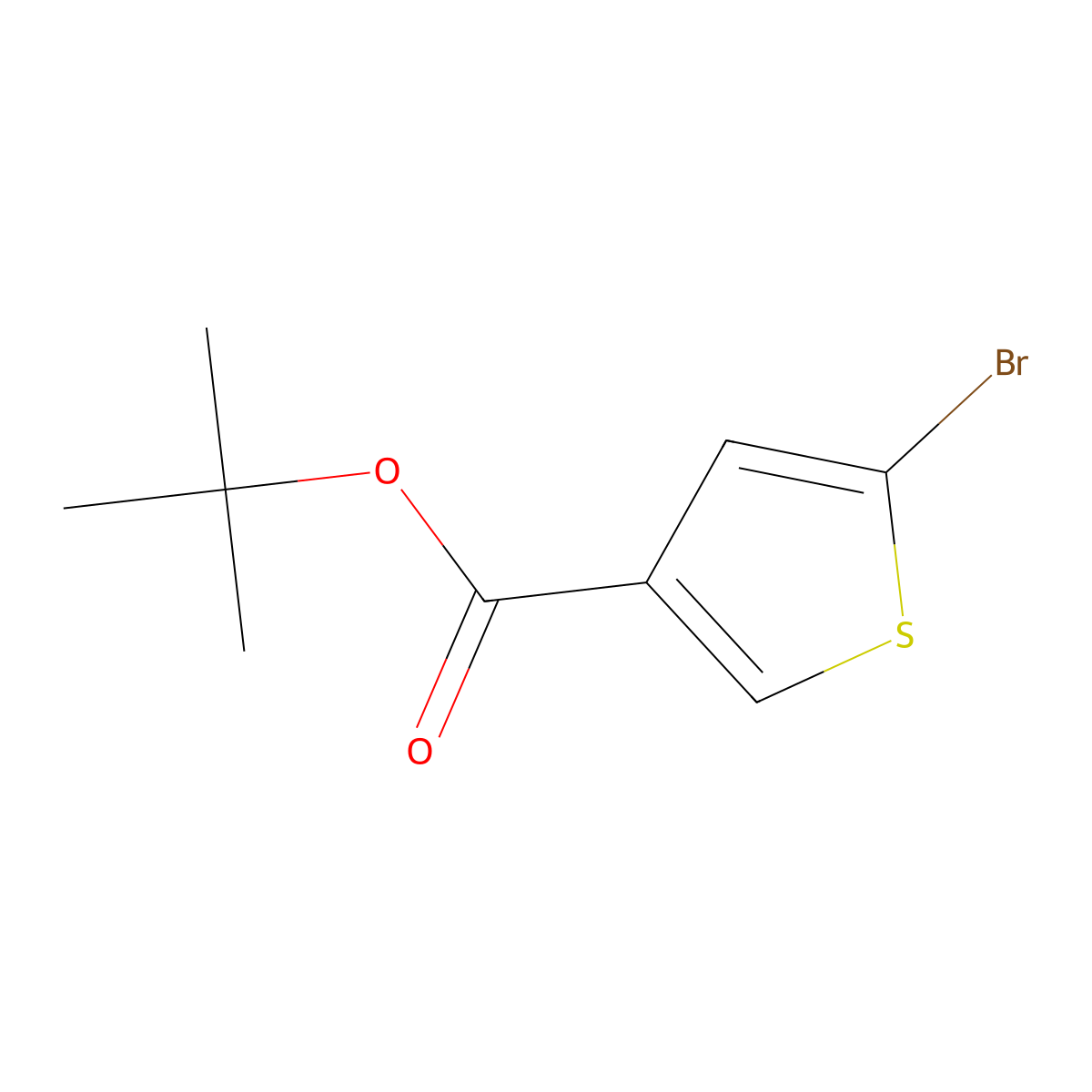 tert-Butyl 5-bromothiophene-3-carboxylate molecular structure, CAS 1507295-95-5