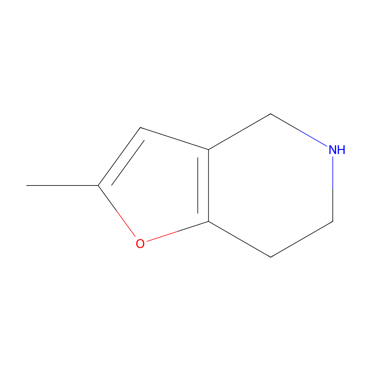2-Methyl-4,5,6,7-tetrahydrofuro[3,2-c]pyridine molecular structure, CAS 1507316-50-8