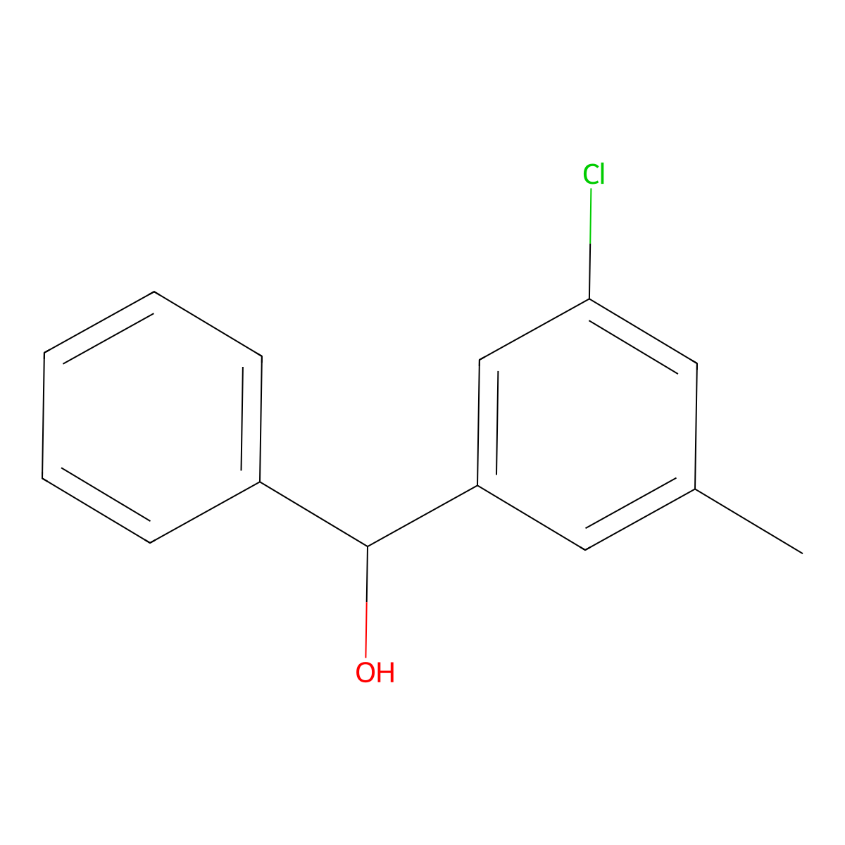 (3-Chloro-5-methylphenyl)(phenyl)methanol molecular structure, CAS 1507328-63-3