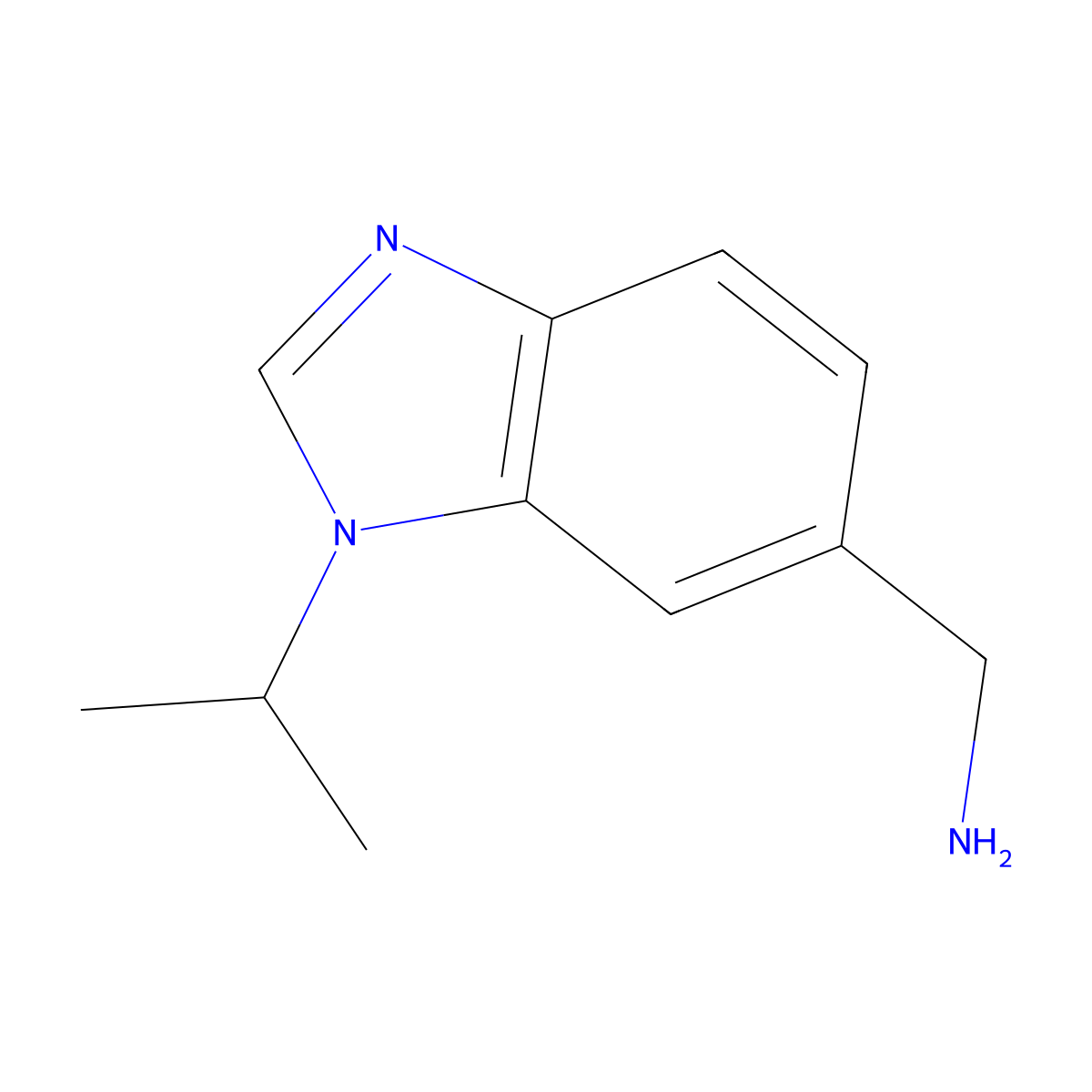 (1-Isopropyl-1H-benzo[D]imidazol-6-YL)methanamine molecular structure, CAS 1507328-87-1