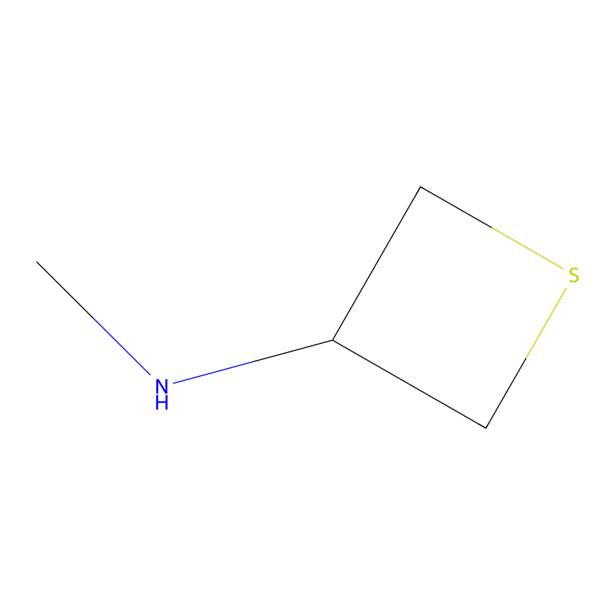 N-methylthietan-3-amine molecular structure, CAS 1507337-44-1