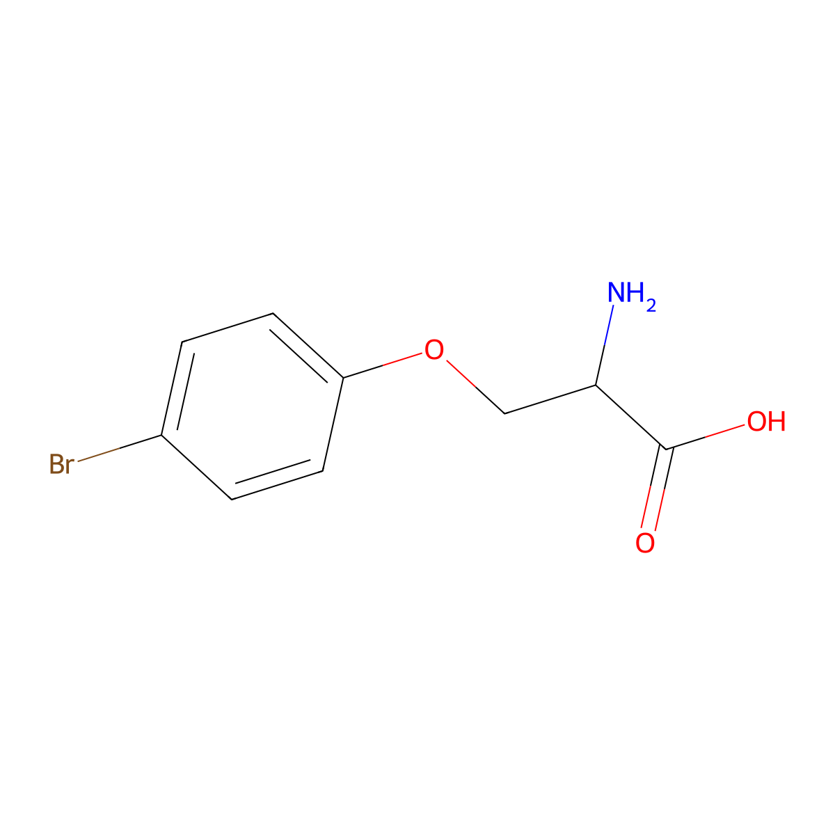 (2S)-2-amino-3-(4-bromophenoxy)propanoic acid molecular structure, CAS 1507344-13-9