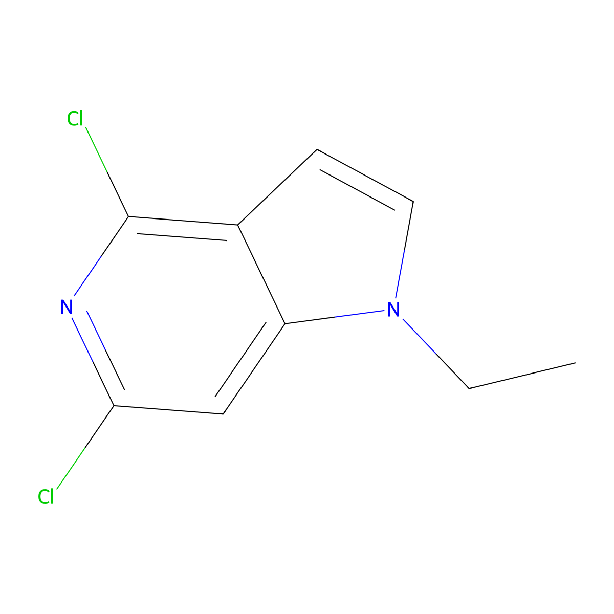 4,6-Dichloro-1-ethyl-5-azaindole molecular structure, CAS 1507350-73-3