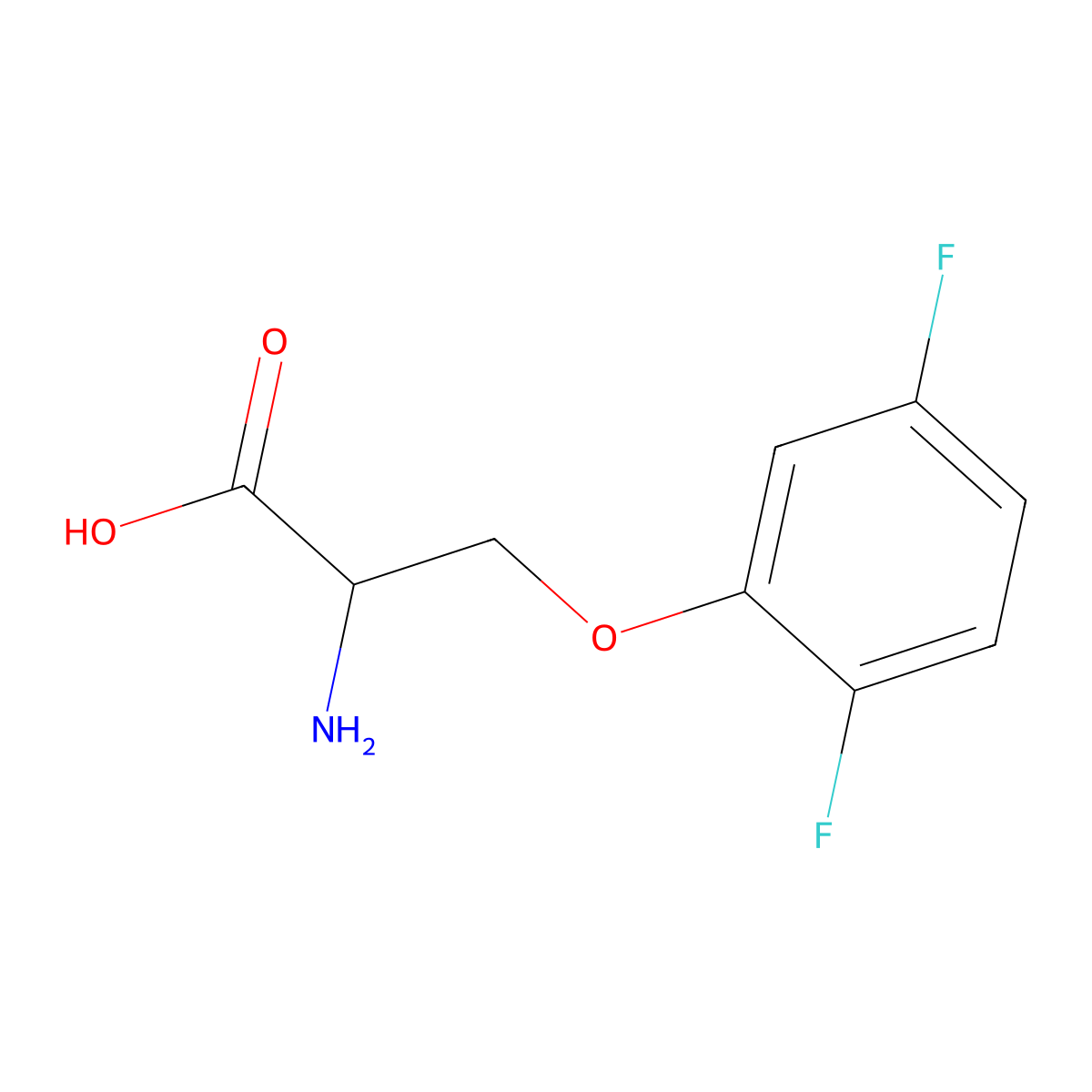 O-(2,5-Difluorophenyl)-L-serine molecular structure, CAS 1507360-67-9