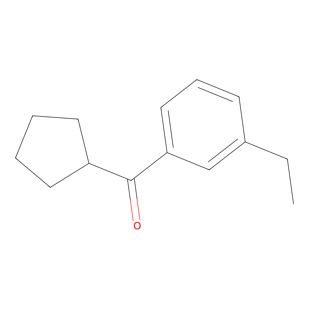 Cyclopentyl(3-ethylphenyl)methanone molecular structure, CAS 1507396-07-7