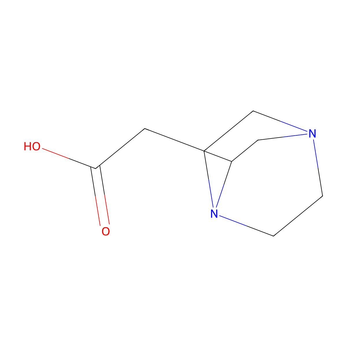 2-{1,4-Diazabicyclo[2.2.2]octan-2-yl}acetic acid molecular structure, CAS 1507398-14-2