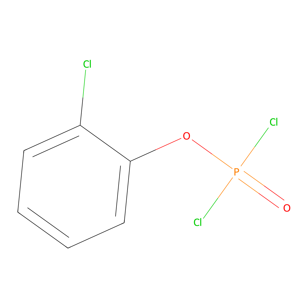 o-Chlorophenyl dichlorophosphate molecular structure, CAS 15074-54-1