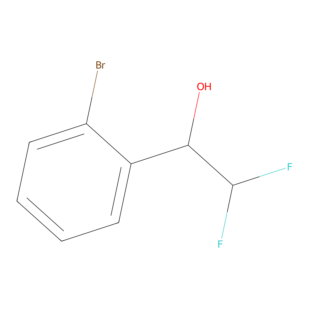 1-(2-Bromophenyl)-2,2-difluoroethan-1-ol molecular structure, CAS 1507468-16-7