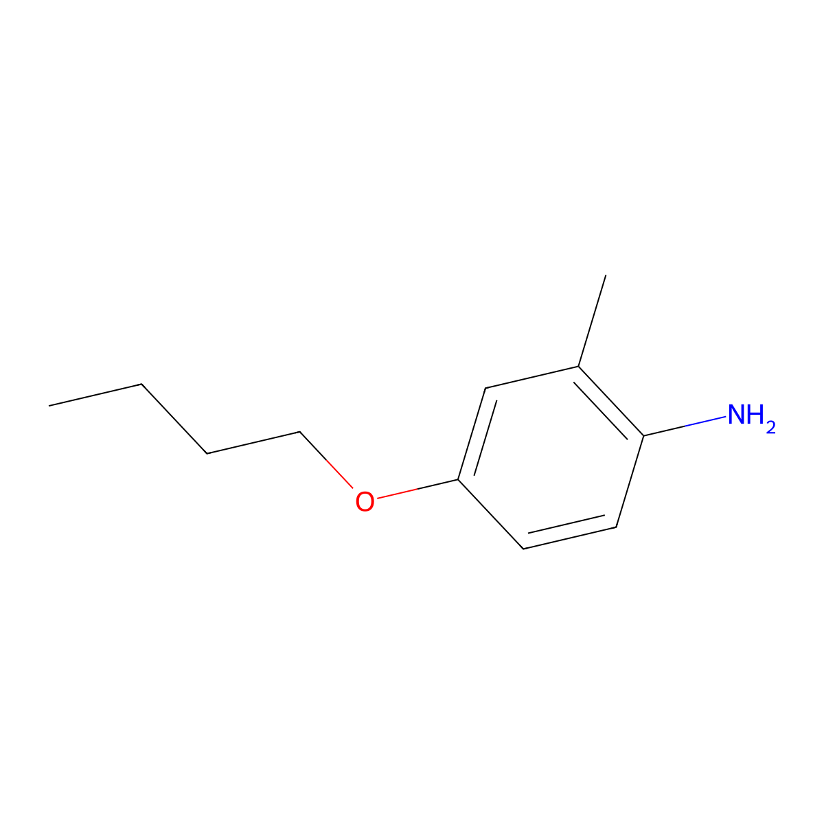 4-Butoxy-2-methylaniline molecular structure, CAS 150748-89-3