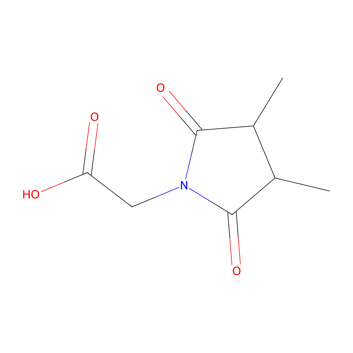 2-(3,4-Dimethyl-2,5-dioxopyrrolidin-1-yl)acetic acid molecular structure, CAS 1507487-02-6